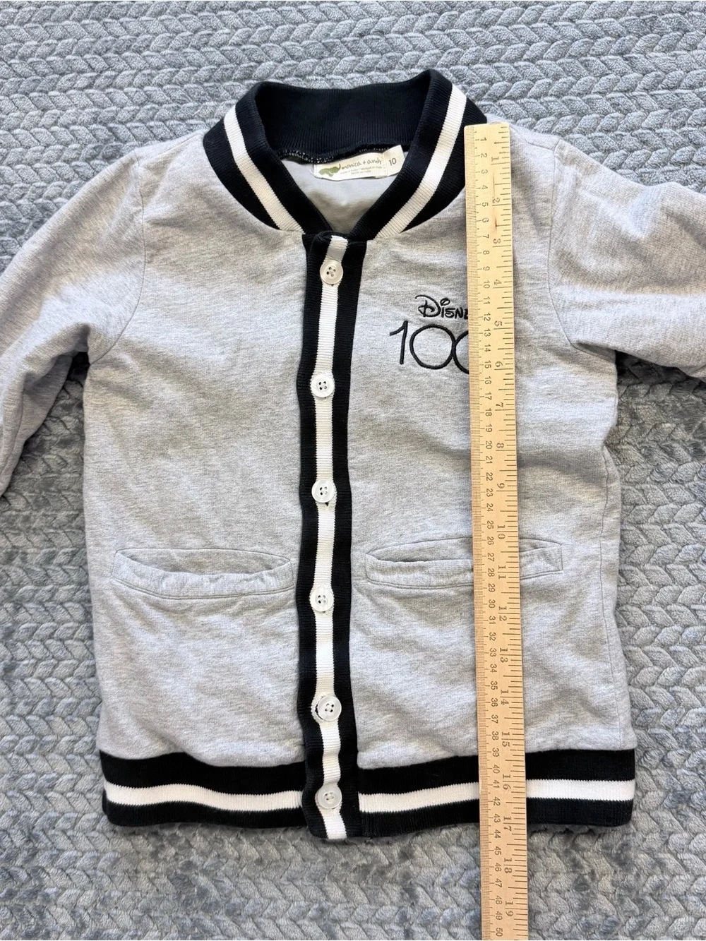 Monica + Andy Kids Disney Mickey Mouse Varsity Bomber Jacket Size 10
